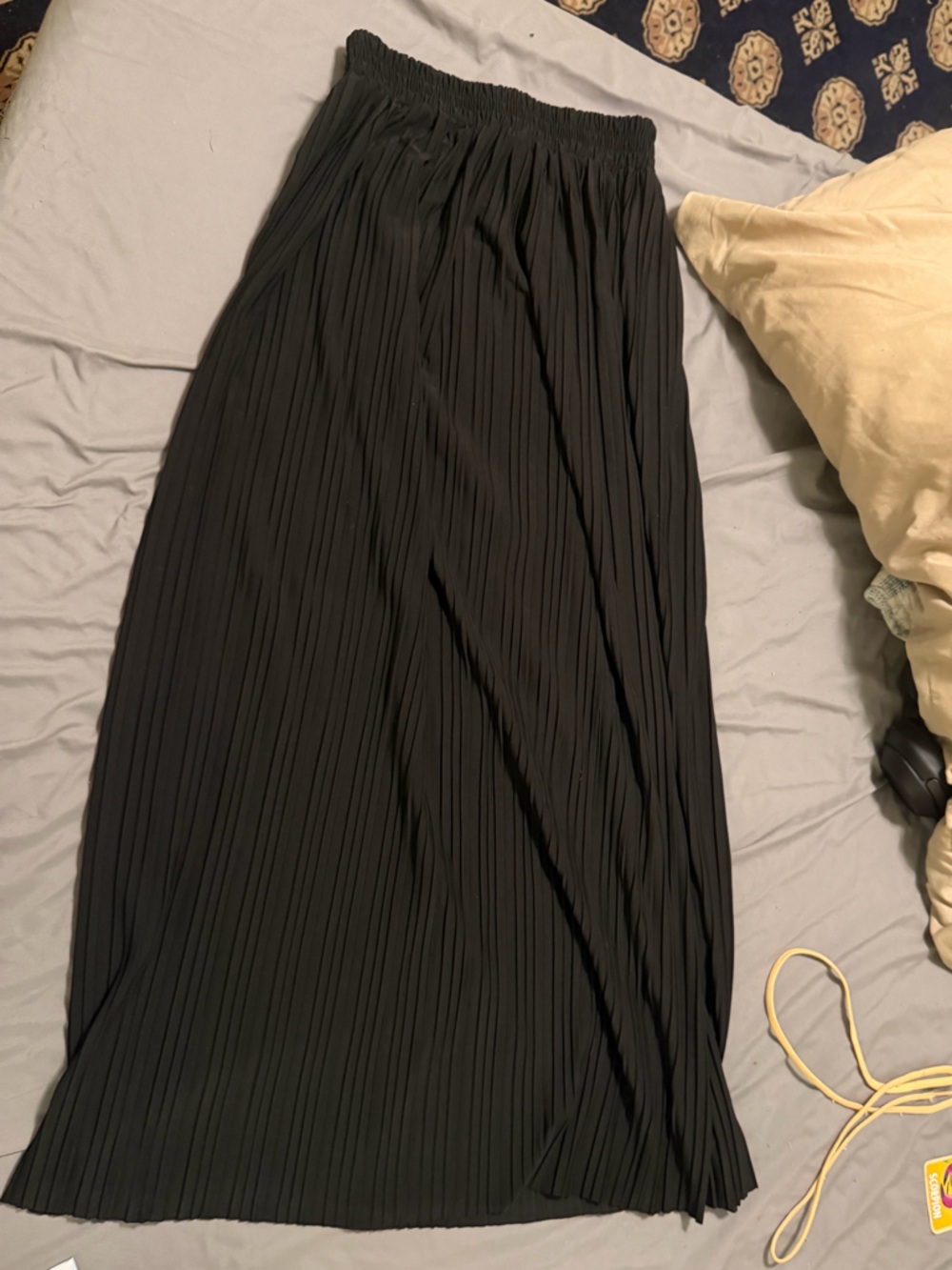 Jon & Anna Black Pleated Maxi Skirt with Elastic Waist